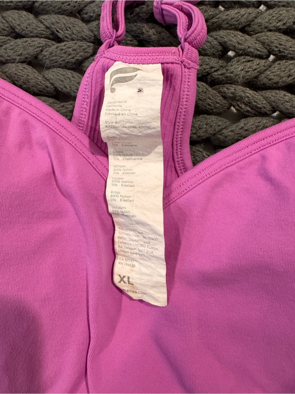 Fabletics Bright Pink Racerback Bralette - Picture 2 of 3